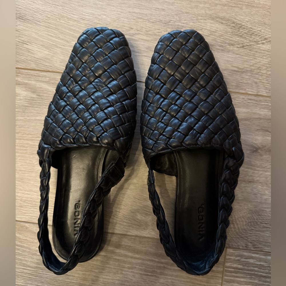Vince Woven Slingback Sandals